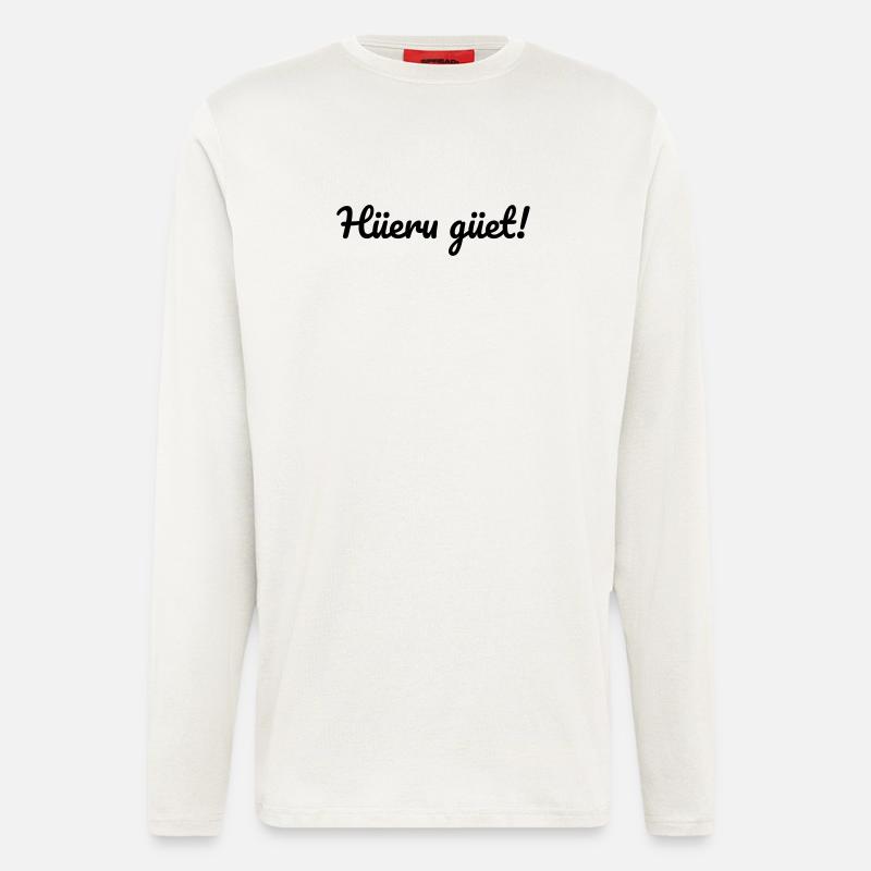 Hüeru güet Walliserditsch Dialekt - Langarmshirt - made by SPREAD  - OFF WHITE