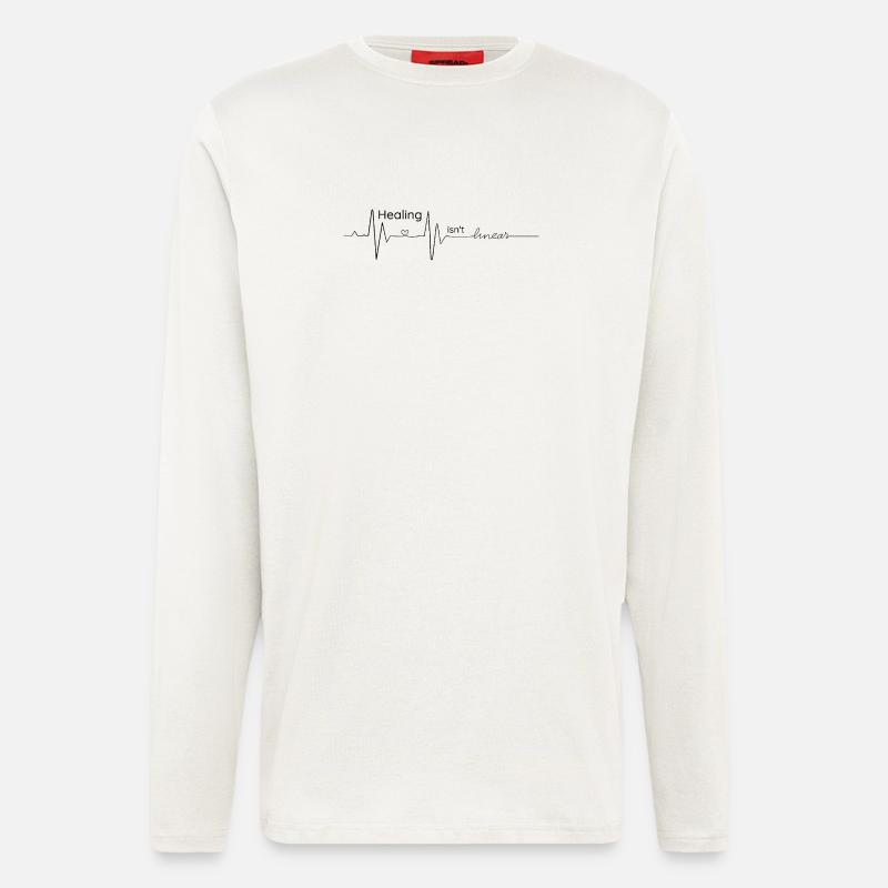 Healing is not linear - cardiogram - Longsleeve - made by SPREAD  - OFF WHITE