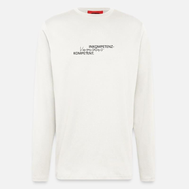 Inkompetenz Kompensations Kompetenz Wortspiel - Langarmshirt - made by SPREAD - OFF WHITE