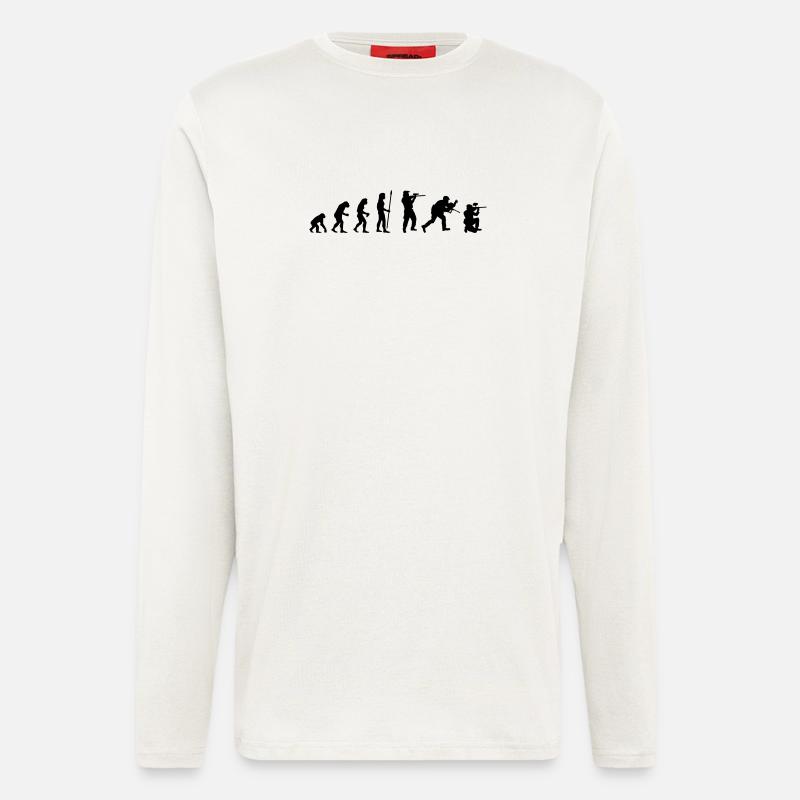 paintball_evolution - Langarmshirt - made by SPREAD  - OFF WHITE
