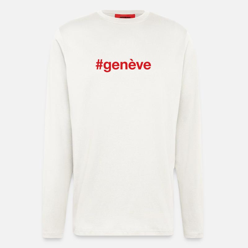 GENEVE Genf Suisse Schweiz - Langarmshirt - made by SPREAD  - OFF WHITE
