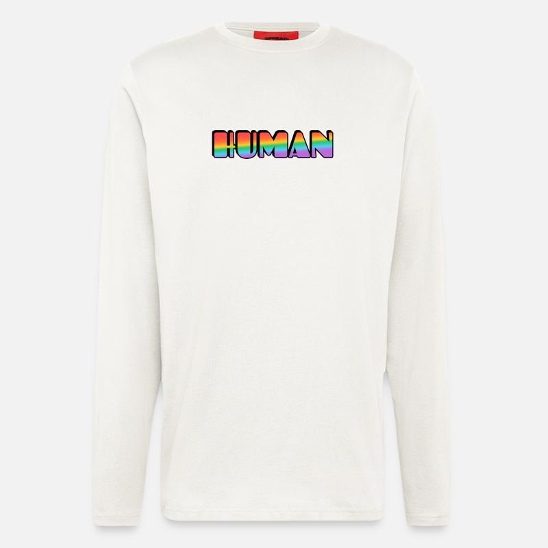 Rainbow Human Typography - Longsleeve - made by SPREAD  - OFF WHITE