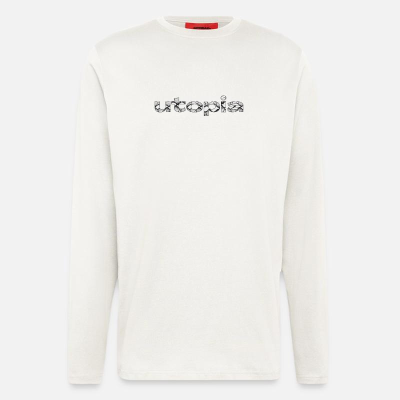 utopia – Snake Skin Statement - Langarmshirt - made by SPREAD  - OFF WHITE