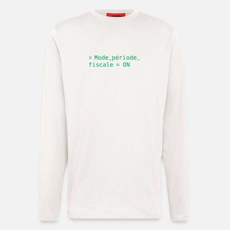 Fiscal period: slow loading, fast coffee - Longsleeve - made by SPREAD  - OFF WHITE