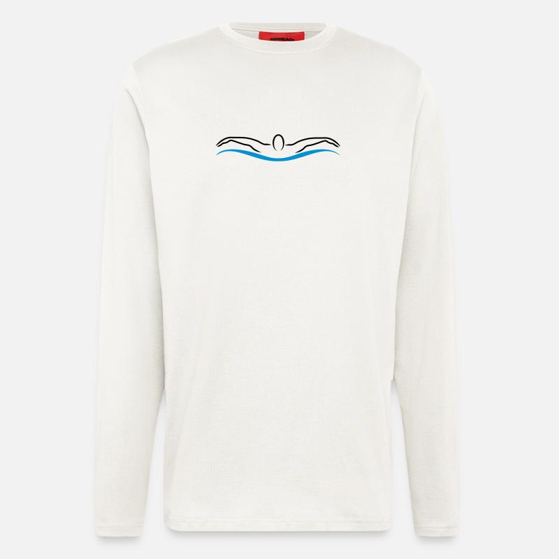 schwimmen - Langarmshirt - made by SPREAD  - OFF WHITE