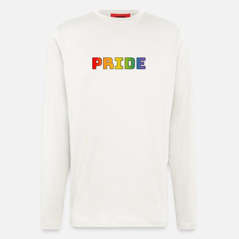 Regenbogen pride LGBT lgbtqi queer - Langarmshirt - made by SPREAD  - OFF WHITE