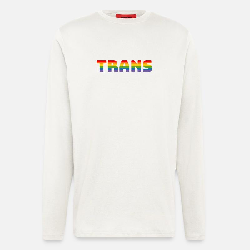 Rainbow Trans - Longsleeve - made by SPREAD  - OFF WHITE