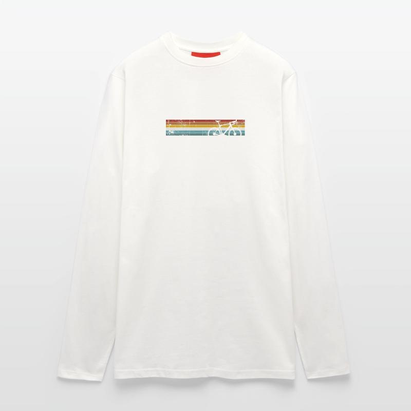 Rainbow Stripe Bicycle Silhouette Longsleeve - made by SPREAD 