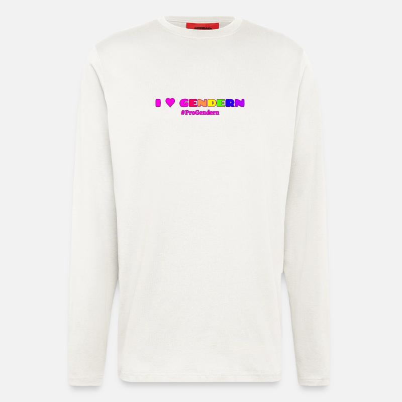 I Love Gendern Geschenkidee Pro Gendern - Langarmshirt - made by SPREAD - OFF WHITE