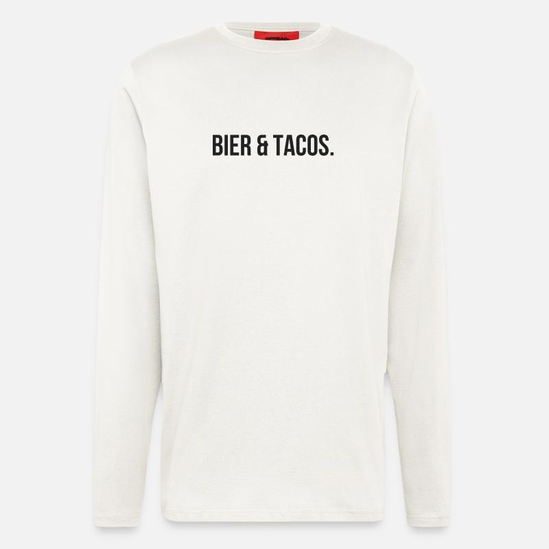 Bier & Tacos - Perfekte Kombination - Langarmshirt - made by SPREAD  - OFF WHITE