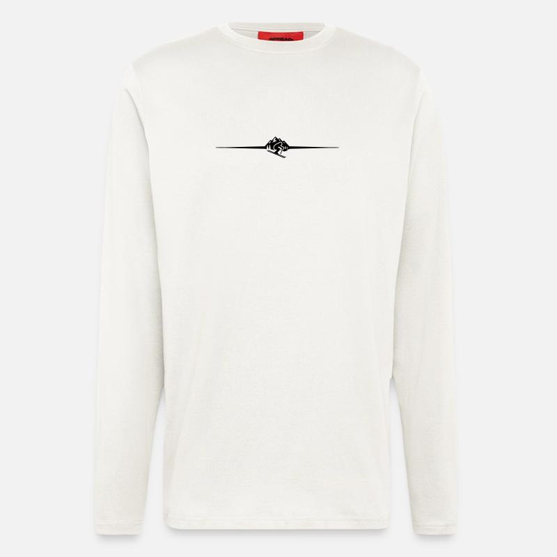 Skier Symbol Line - Longsleeve - made by SPREAD  - OFF WHITE
