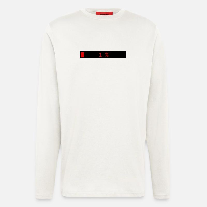 Rectangle loading bar Black Red 1% - Longsleeve - made by SPREAD  - OFF WHITE