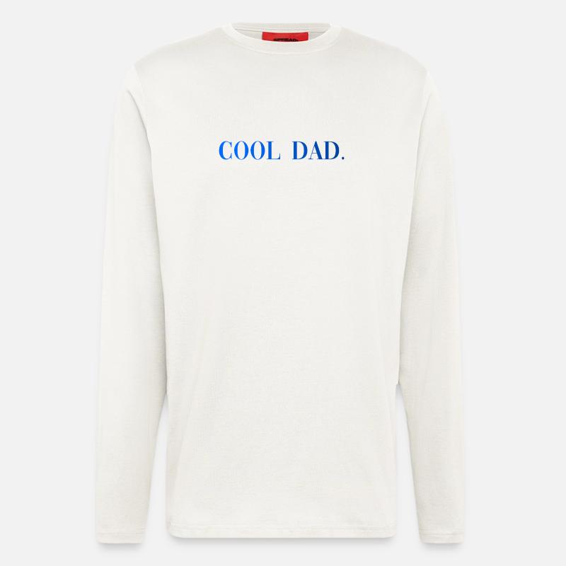 Papa cool : Cadeau de paternité - Manches longues bio décontracté fabriqué en UE - OFF WHITE