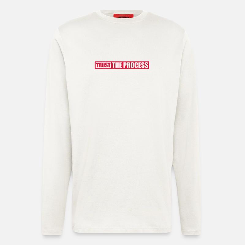 trust the process Zitat - Langarmshirt - made by SPREAD  - OFF WHITE