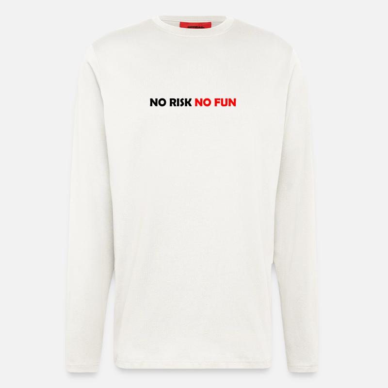 Spiel mutig oder bleib zu Hause - Langarmshirt - made by SPREAD  - OFF WHITE