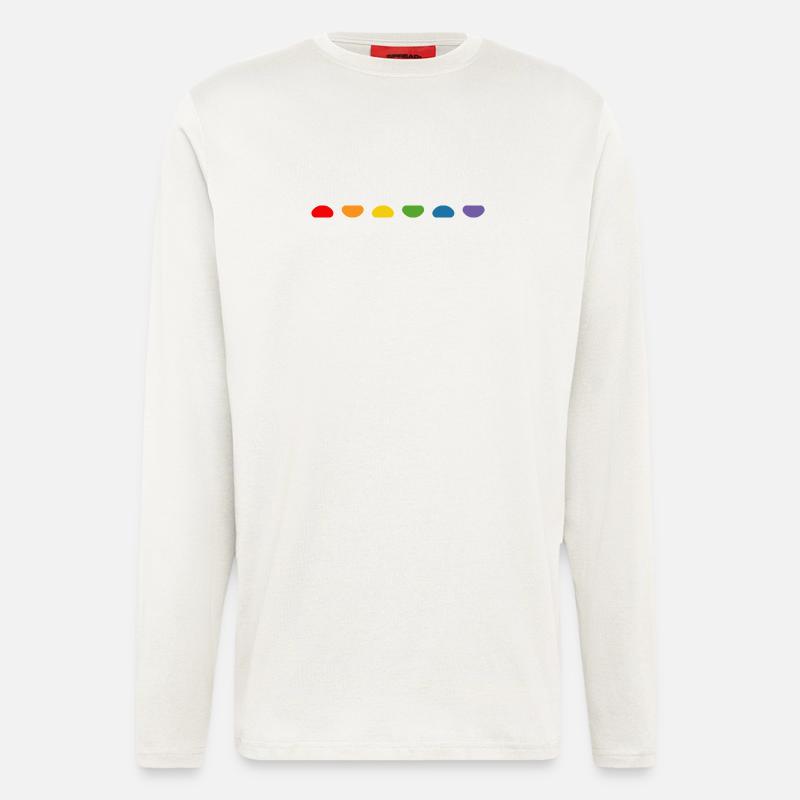 Regenbogen Nugget - Langarmshirt - made by SPREAD  - OFF WHITE