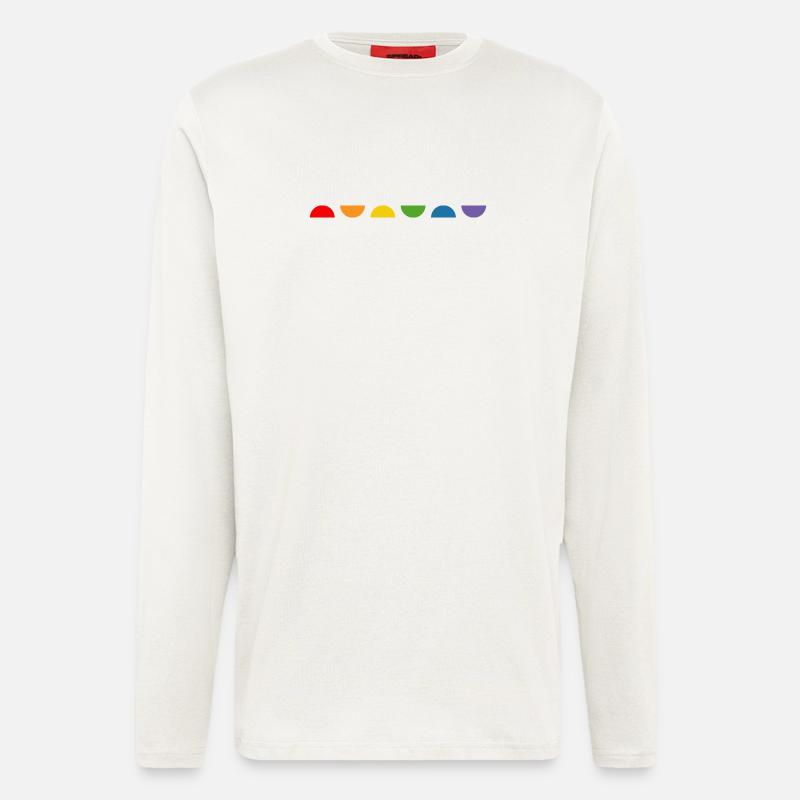 Rainbow Semicircle - Longsleeve - made by SPREAD  - OFF WHITE