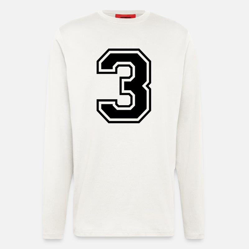 Nummer 3 - Langarmshirt - made by SPREAD  - OFF WHITE
