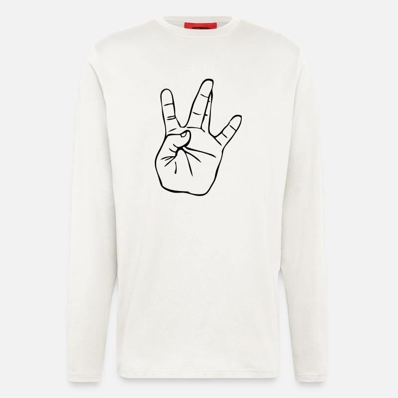 Westside Gangster Hand - Langarmshirt - made by SPREAD - OFF WHITE