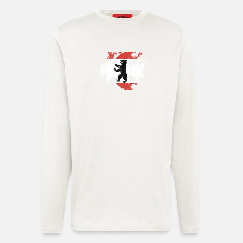 Berliner Bär, Geschenk - Langarmshirt - made by SPREAD  - OFF WHITE