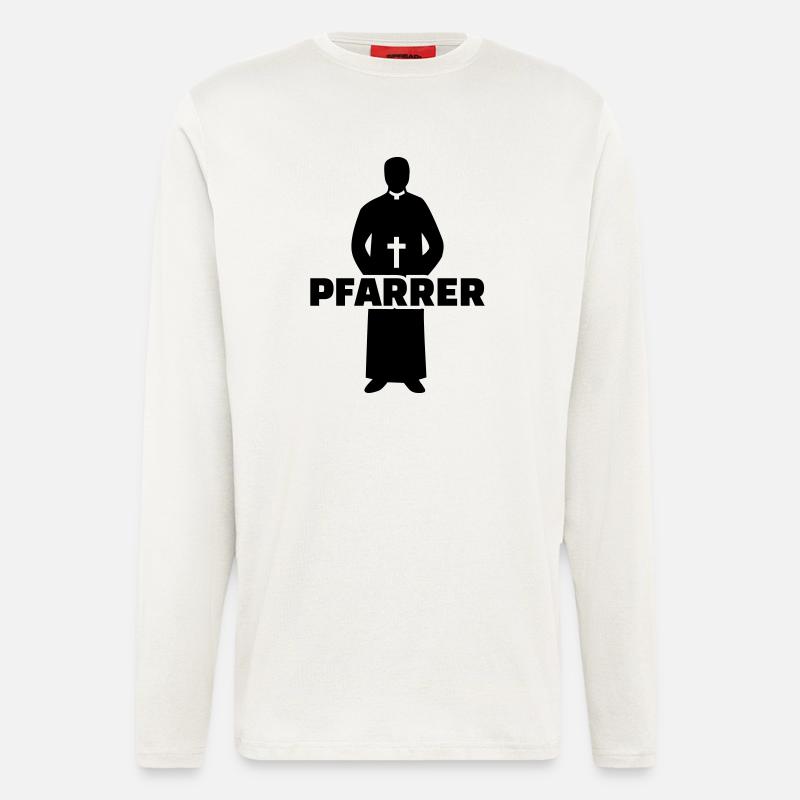 Pfarrer - Langarmshirt - made by SPREAD  - OFF WHITE