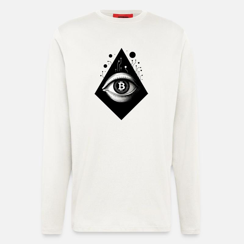 Zukunftscode: Bitcoin - Langarmshirt - made by SPREAD  - OFF WHITE