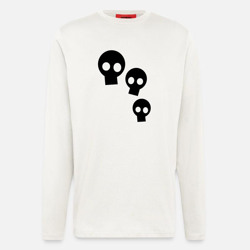 Three Skulls - Langarmshirt - made by SPREAD  - OFF WHITE