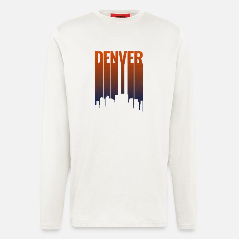 Denver Skyline Gradient - Longsleeve - made by SPREAD  - OFF WHITE