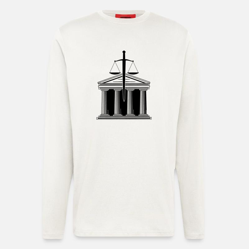 Échelle d’épée de cour - Manches longues bio décontracté fabriqué en UE - OFF WHITE