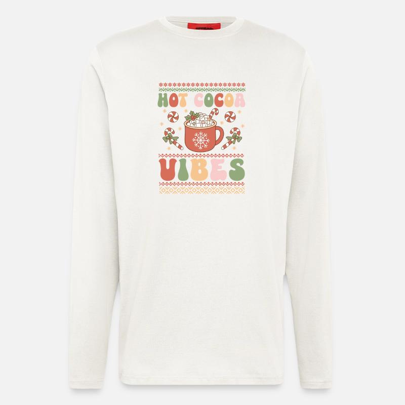 Pull de Noël moche - Manches longues bio décontracté fabriqué en UE - OFF WHITE