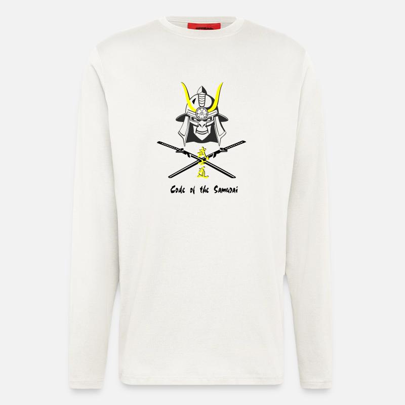 Samuraihelm Kabuto 4 - Langarmshirt - made by SPREAD - OFF WHITE