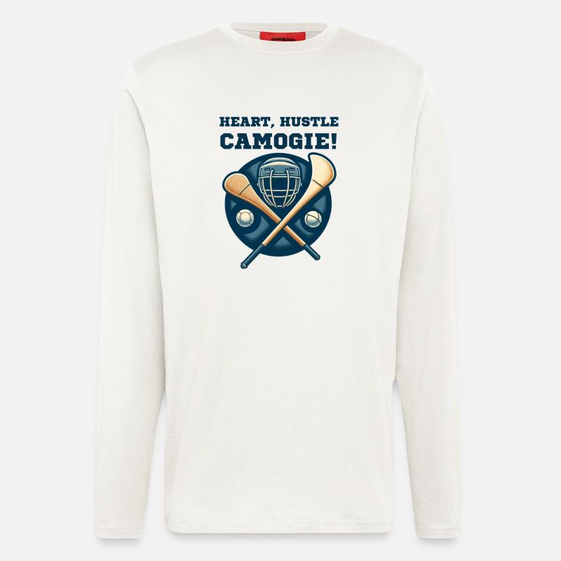 Herz, Hektik, Camogie! - Langarmshirt - made by SPREAD  - OFF WHITE