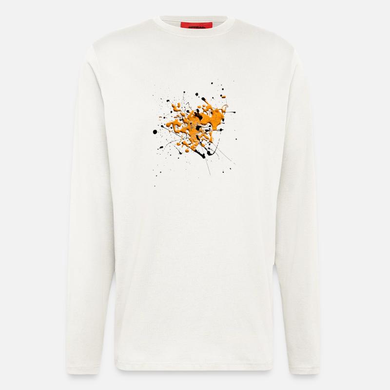 Orange.Splash - Langarmshirt - made by SPREAD  - OFF WHITE