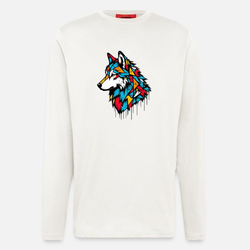Wolf - Langarmshirt - made by SPREAD  - OFF WHITE