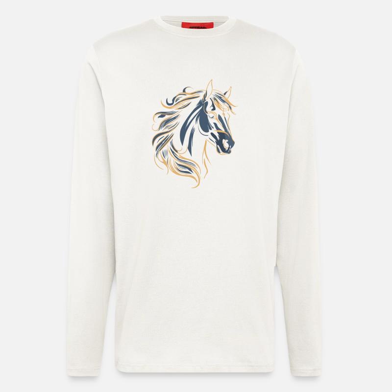 PFERD TATTOO FARBE - Langarmshirt - made by SPREAD - OFF WHITE