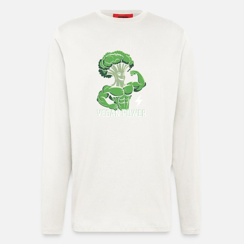 Vegane Power - Langarmshirt - made by SPREAD  - OFF WHITE