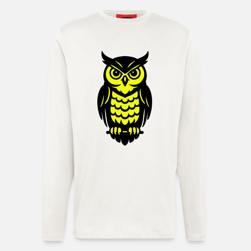 Pop Art Eulen Design - Langarmshirt - made by SPREAD  - OFF WHITE