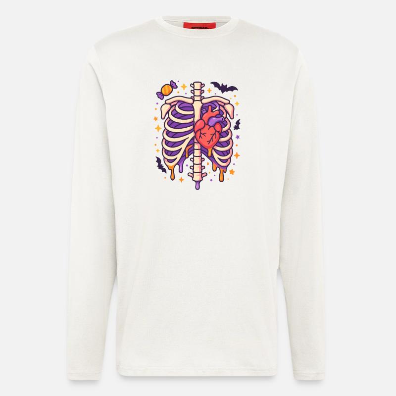 Anatomy Gothic Thoracic Cage - Longsleeve - made by SPREAD  - OFF WHITE