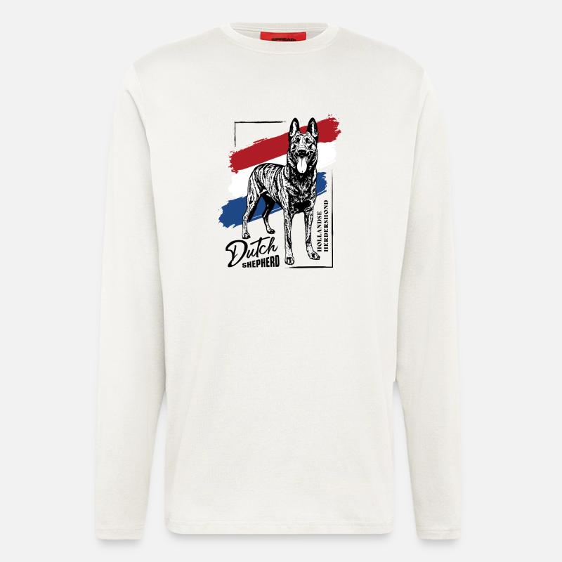 Dutch Shepherd - Dutchie  - Longsleeve - made by SPREAD  - OFF WHITE