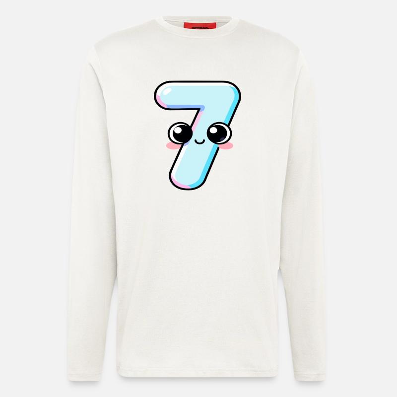 Nummer 7 Kawaii-Kuchen - Langarmshirt - made by SPREAD  - OFF WHITE