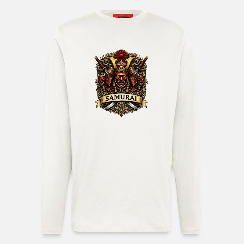 Samurai Crest Warrior Art - Longsleeve - made by SPREAD  - OFF WHITE