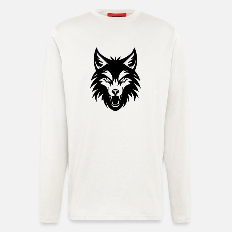 wolf - Longsleeve - made by SPREAD  - OFF WHITE
