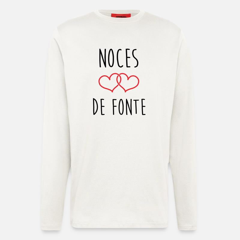 Fonte-Hochzeit 73 Jahre Ehe - Langarmshirt - made by SPREAD  - OFF WHITE
