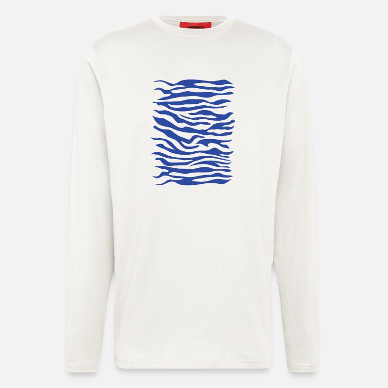 Zebra Pattern Blue - Longsleeve - made by SPREAD  - OFF WHITE