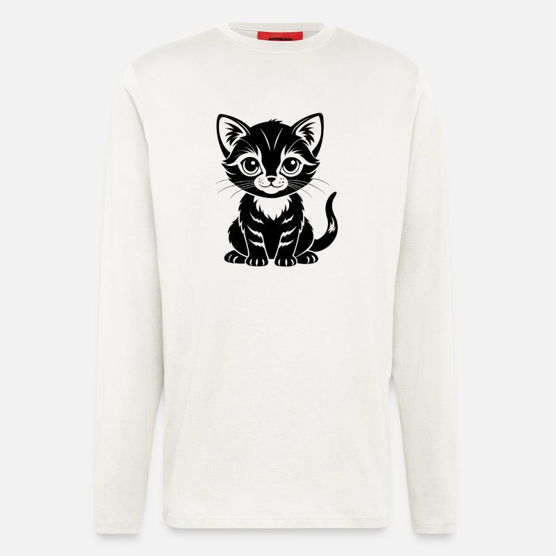 Cute Cat - Longsleeve - made by SPREAD  - OFF WHITE