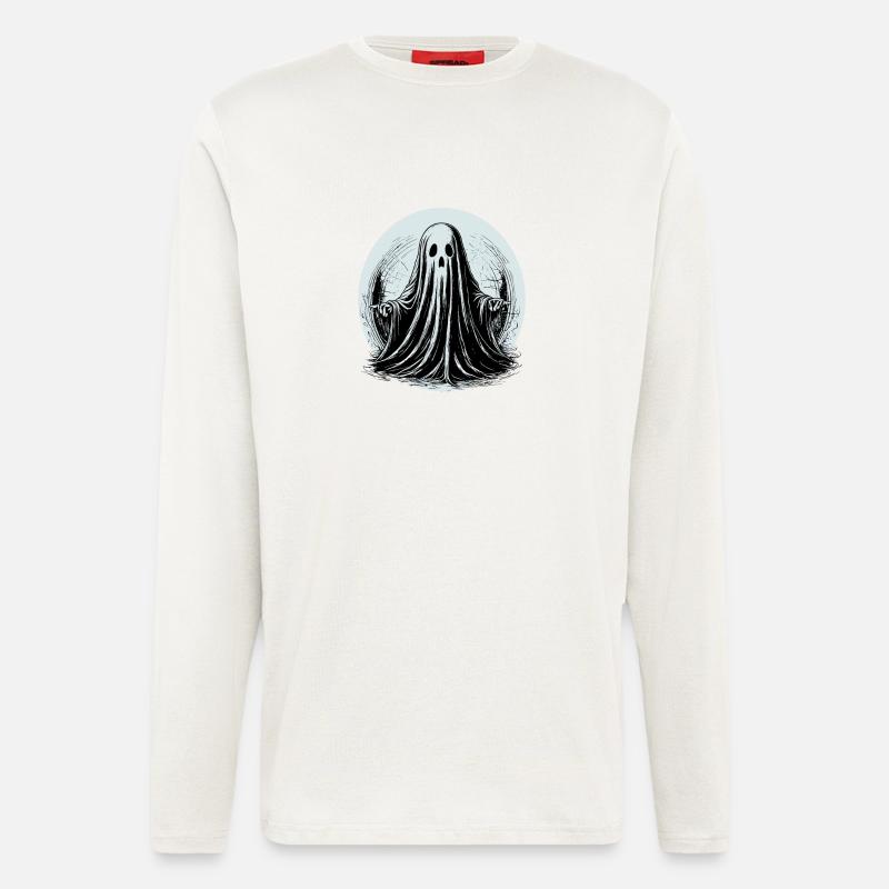 Awesome graphical ghost design - Longsleeve - made by SPREAD  - OFF WHITE