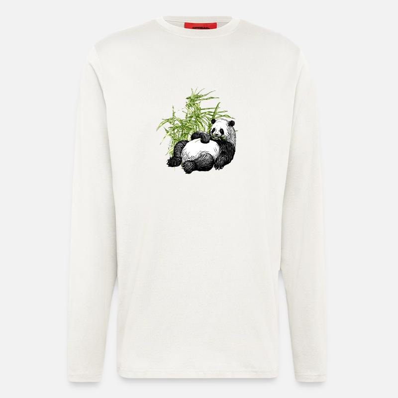 Panda_TS - Langarmshirt - made by SPREAD  - OFF WHITE