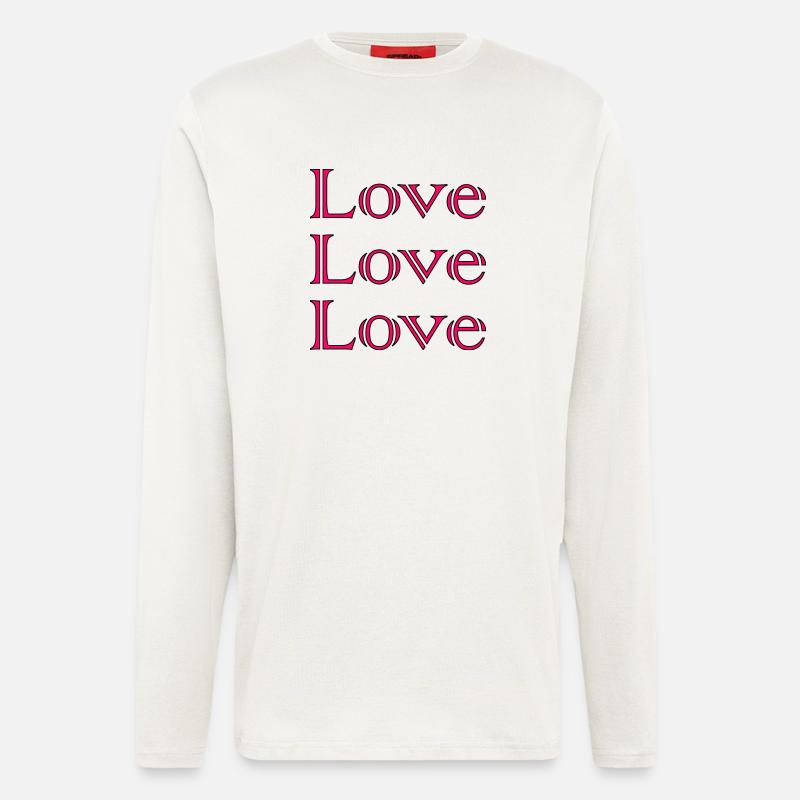 LIEBE,FRISCH VERHEIRATET,VIVE LES MARIES,EVJF,PAAR - Langarmshirt - made by SPREAD  - OFF WHITE