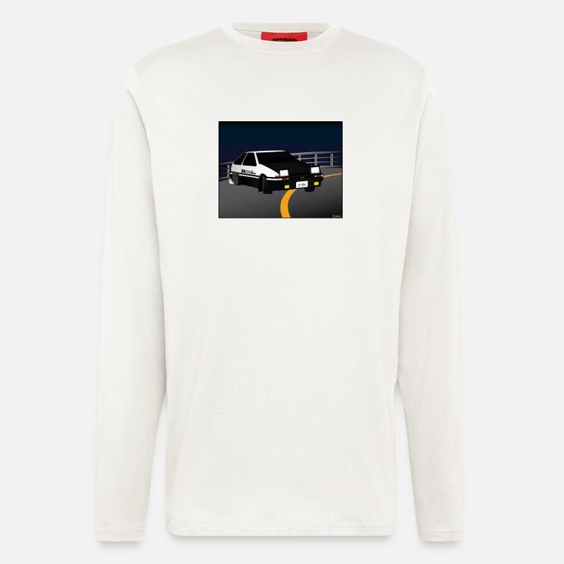 Initial D Driften Akina - Langarmshirt - made by SPREAD  - OFF WHITE