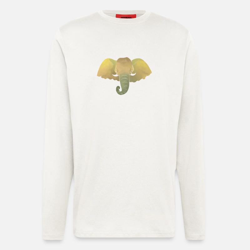 elephant head - Longsleeve - made by SPREAD  - OFF WHITE